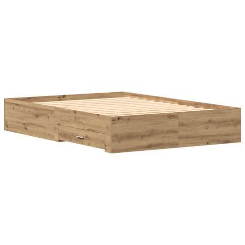 krevet s ladicama Hrast Inženjersko drvo 140 x 190 cm Krevet Cijena