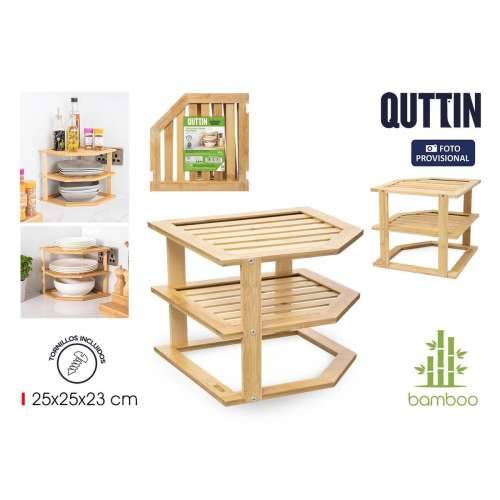 Kutna Polica Quttin Bambus 25,5 x 25,5 x 23 cm (6 kom.) Cijena