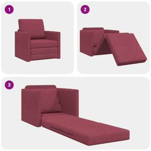 Sofa krevet 2-u-1 Bordo 74x77x81 cm Tkanina Cijena