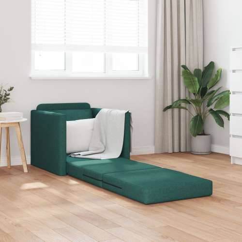 Sofa krevet 2-u-1 Tamno zelena 74x77x81 cm Tkanina Cijena
