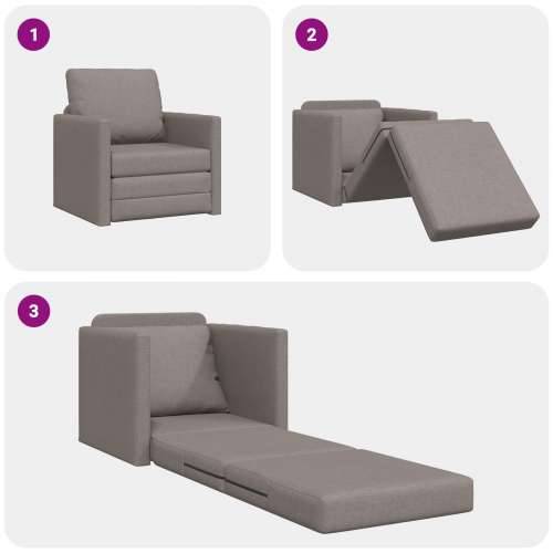 Sofa krevet 2-u-1 taupe 74x77x81 cm tkanina Cijena