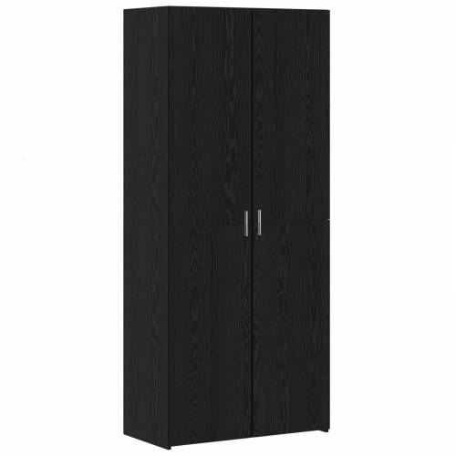 Bife Visoki Crni Hrast 40x42.5x185 cm Konstruirano Drvo Cijena