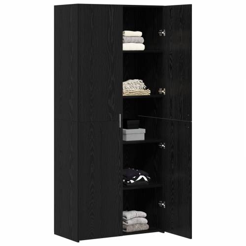 Bife Visoki Crni Hrast 40x42.5x185 cm Konstruirano Drvo Cijena