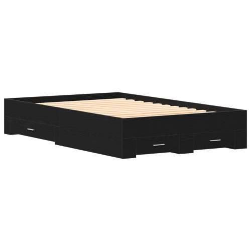 Krevet s ladicama Crni hrast 120x190 cm Konstruirano drvo Cijena