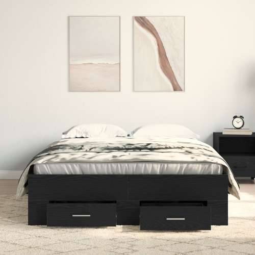 Krevet s ladicama Crni hrast 120x190 cm Konstruirano drvo Cijena