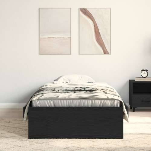 Okvir kreveta Crni hrast 100x200 cm Konstruirano drvo Cijena