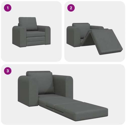Floor Sofa Bed 2-u-1 Tamno Siva 98x71x83 cm Tkanina Cijena