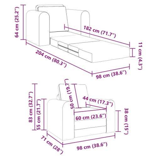Floor Sofa Bed 2-u-1 Tamno Siva 98x71x83 cm Tkanina Cijena