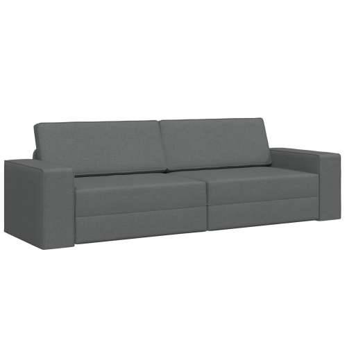 Sofa krevet 2-u-1 tamno siva 245x150x60.5 cm tkanina Cijena