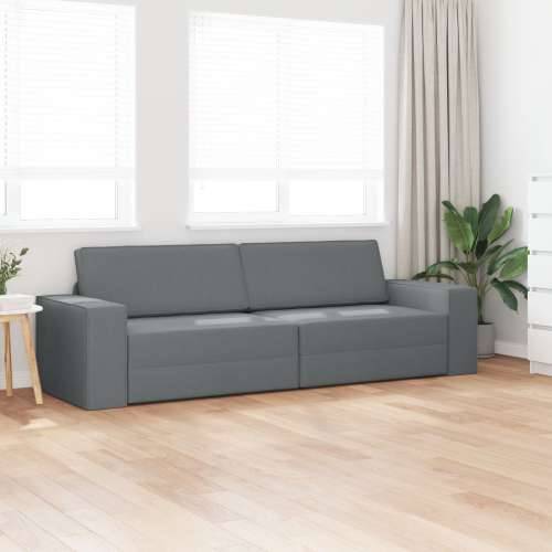 Sofa krevet 2-u-1 tamno siva 245x150x60.5 cm tkanina Cijena