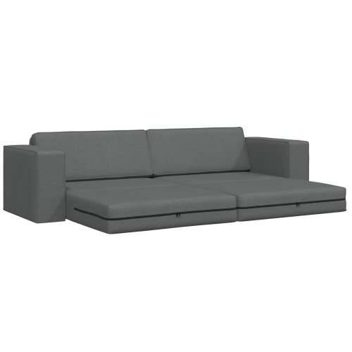 Sofa krevet 2-u-1 tamno siva 245x150x60.5 cm tkanina Cijena