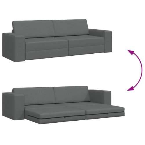 Sofa krevet 2-u-1 tamno siva 245x150x60.5 cm tkanina Cijena