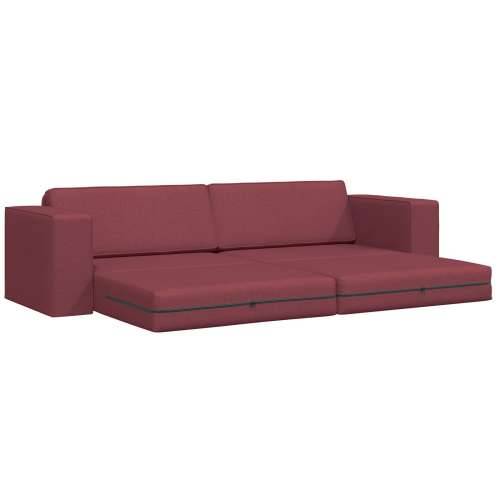 Floor Kauč na rasklapanje 2 u 1 Bordo 245x150x60.5 cm Tkanina Cijena