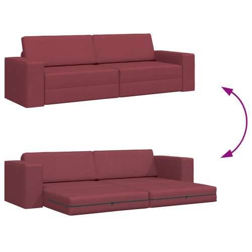 Floor Kauč na rasklapanje 2 u 1 Bordo 245x150x60.5 cm Tkanina Cijena