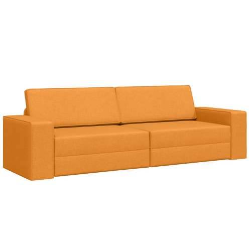Podni kauč na krevet 2-u-1 tamnožut 245x150x60.5 cm tkanina Cijena