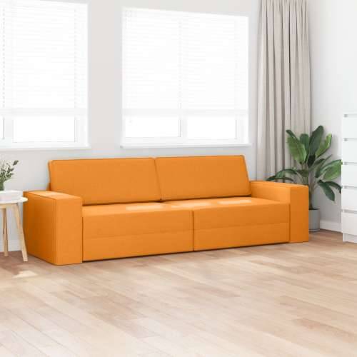 Podni kauč na krevet 2-u-1 tamnožut 245x150x60.5 cm tkanina Cijena