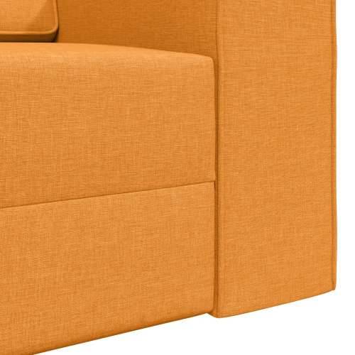 Podni kauč na krevet 2-u-1 tamnožut 245x150x60.5 cm tkanina Cijena