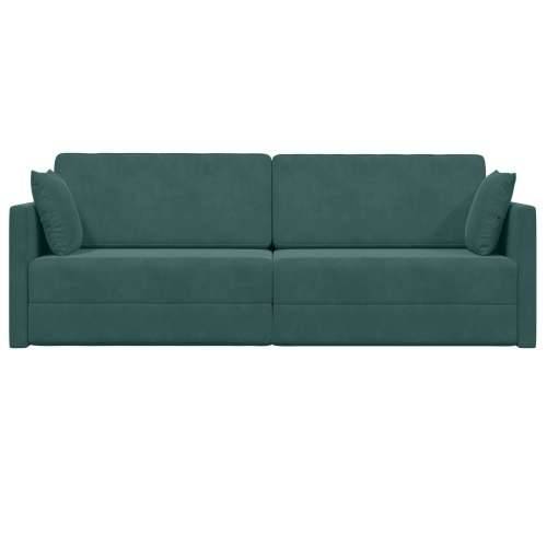 Kauč na razvlačenje 2-u-1 Tamnozeleni 213x144x60 cm Cijena