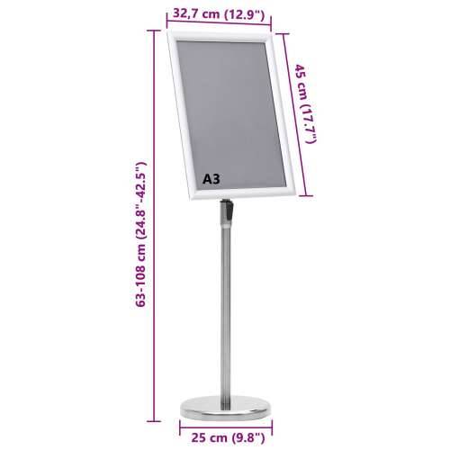 A3 Pedestal stalci za plakate 2 kom Srebrni Aluminijska Legura Cijena