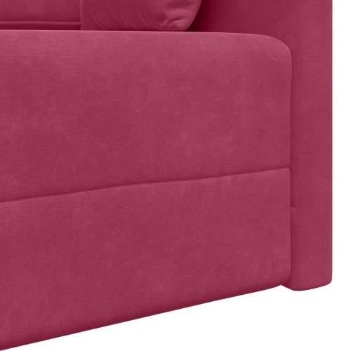 Kauč na podu na razvlačenje 2-u-1 Vinska crvena 213x144x60 cm Pliš Cijena