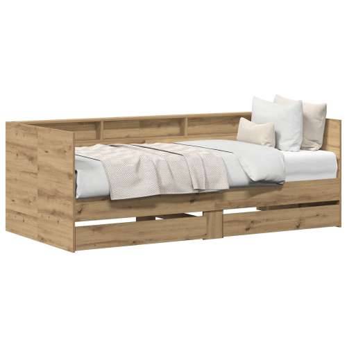 Daybed s ladicama Artisan hrast Konstruirano drvo 90 x 190 cm Cijena