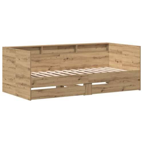 Krevet s ladicama Artisanski hrast Konstruirano drvo 75 x 190 cm Cijena