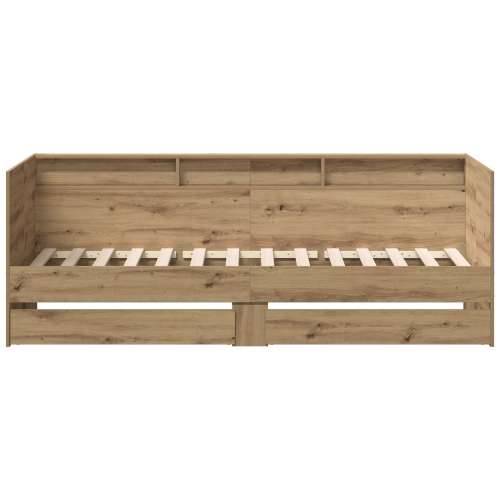 Krevet s ladicama Artisanski hrast Konstruirano drvo 75 x 190 cm Cijena