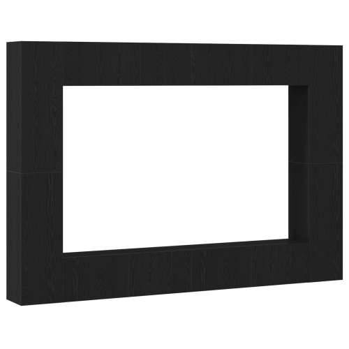 Set TV kabineta od 8 dijelova, zidni, crni hrast, inženjersko drvo, zidni TV kabinet - 2 komada, crni hrast, 30.5x30x90 cm, od i Cijena