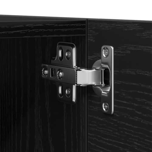Set TV kabineta od 8 dijelova, zidni, crni hrast, inženjersko drvo, zidni TV kabinet - 2 komada, crni hrast, 30.5x30x90 cm, od i Cijena