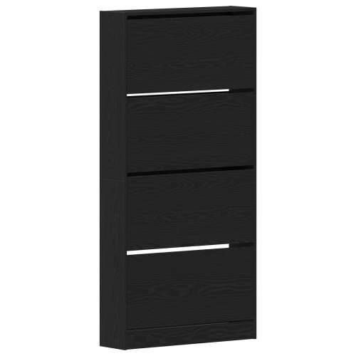 Ormarić za cipele Crni hrast Konstruirano drvo 80 x 21 x 163.5 cm Cijena
