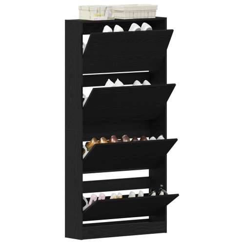 Ormarić za cipele Crni hrast Konstruirano drvo 80 x 21 x 163.5 cm Cijena