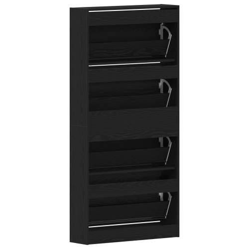 Ormarić za cipele Crni hrast Konstruirano drvo 80 x 21 x 163.5 cm Cijena