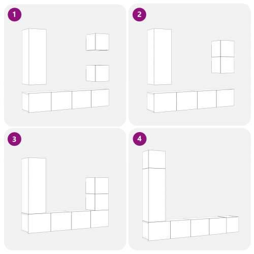 set TV kabineta 6 dijelova crni hrast konstruirano drvo, zidni TV kabineta 2 kom crni hrast 30.5x30x30 cm, zidni TV kabinet u cr Cijena