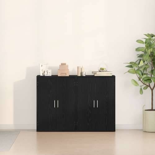 Stranice 2 kom Crna Hrast 60x31x84 cm Konstruirano drvo Cijena
