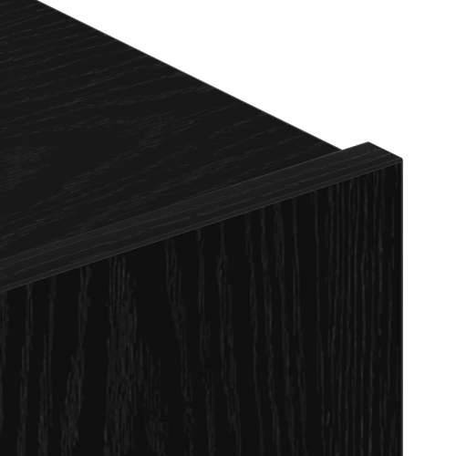 8-dijelni zidni TV ormar od crnog hrasta i konstruiranog drva, crni hrast TV stalak, 80x30x30 cm, od konstruiranog drva, montira Cijena