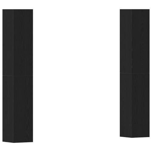 Set TV ormarića od 4 dijela u crnom hrastu - 30,5 x 30 x 90 cm - Izrađeno od inženjerskog drveta Cijena