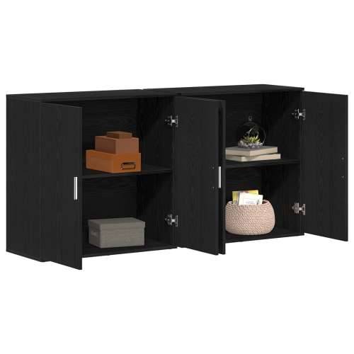 Komode 2 kom Crni Hrast 79x38x80 cm Konstruirano drvo Cijena