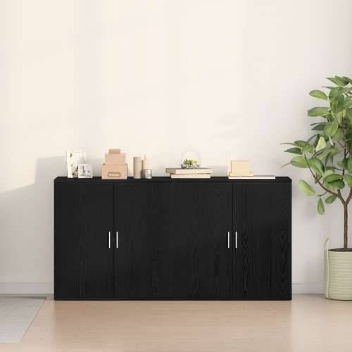 Komode 2 kom Crni Hrast 79x38x80 cm Konstruirano drvo Cijena