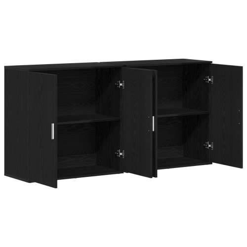 Komode 2 kom Crni Hrast 79x38x80 cm Konstruirano drvo Cijena