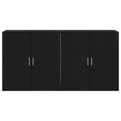 Komode 2 kom Crni Hrast 79x38x80 cm Konstruirano drvo Cijena