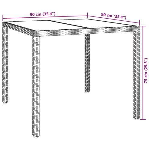 Vrtni Stol Siva 90x90x75 cm Poli Ratan Cijena