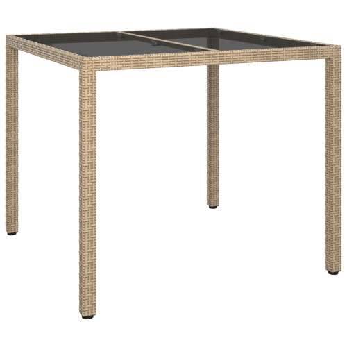Stol za vrt Bež 90x90x75 cm Poli Rattan Cijena