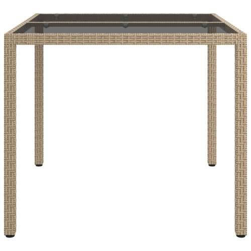 Stol za vrt Bež 90x90x75 cm Poli Rattan Cijena