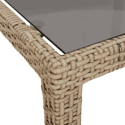 Stol za vrt Bež 90x90x75 cm Poli Rattan Cijena