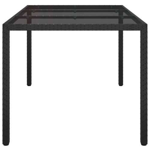 Vrtni stol - Blagovaonski stol crni 150x90x75 cm poli ratan Cijena