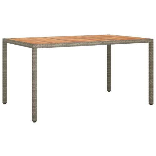 vrtni stol za blagovanje sivi 150x90x75 cm poliratan Cijena