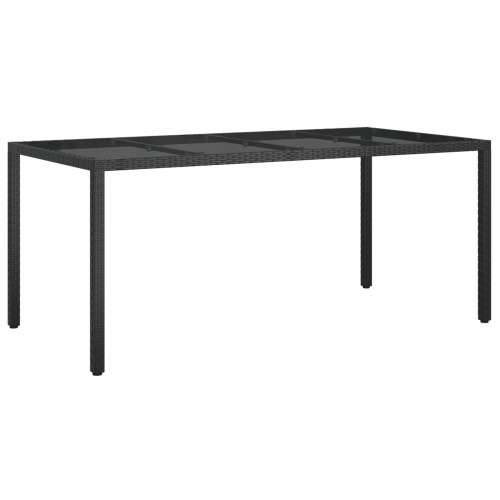Stol za vanjsko blagovanje Crni 190x90x75 cm Poliratan Cijena