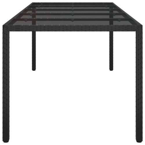 Vrtni Stol za Obedovanje Crni 250x100x75 cm Poliratan Cijena
