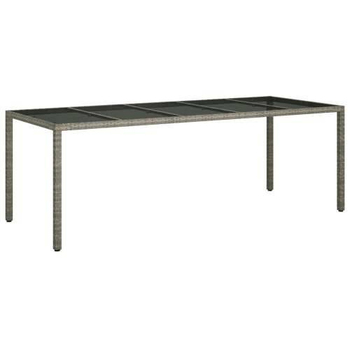 Stol Za Blagovanje U Vrtu Sivi 250x100x75 cm Poli Ratan Cijena
