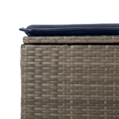Stolica za vrt s jastučićem siva 55x55x37 cm Poliratan - Siva 1 bez spremišta Cijena